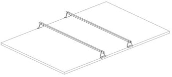 Steel Roof Bars - Screws On Side or On Top (2) (802) - Arvika